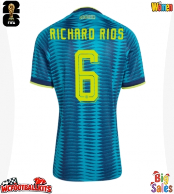 Colombia Richard Rios #6 Replica Away Stadium Shirt for Women World Cup 2026 Short Sleeve